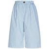 HAOLEI Pantaloncini Donna Scozzesi Eleganti Estivi Pantalone Capri Cotone E Lino Curvy Larghi Pants Spiaggia in Vita Leggeri Bianchi Elastico Taglie Forti Pantaloni 3/4 Palazzo per Le Spiaggia Vacanze