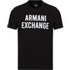 Armani Exchange T-Shirt Uomo Maglietta 3LZTFA ZJH4Z, Manica Corta, Girocollo (Nero, M)