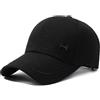 talajee Cappellino da baseball vintage M a righe da uomo Cappelli da camionista in cotone Cappelli da golf strutturati Cappello da papà regolabile a basso, nero, Taglia unica