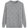 YONGHONGKEJI Maglione Lavorato A Maglia per Mezza età E Anziani Maglione Lavorato A Maglia per Vecchie Signore Pullover con Griglia di Diamanti E Strass Girocollo Manica Lunga Felpa Leggera Grigio
