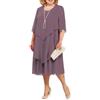 HAAR Vestito Viola Abito da Festa Sexy Abiti 5XL Plus Size Donne Abbigliamento Chiaro Viola Estate Abito da Sposa in Chiffon
