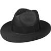 LIPODO Black Mountain Cappello Bogart in Paglia Fascia unicolore Made in Italy Uomo Primavera Estate