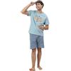 Disney Pigiama Uomo Toy Story 64213 Cotone Estivo Completo Uomo Mezza Manica Pantaloncino in Scatola Regalo (IT, Testo, M, Regular, Regular, Azul)