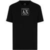 Armani Exchange T-Shirt Uomo Maglietta 3LZTEE ZJFCZ, Manica Corta, Girocollo (Nero, L)