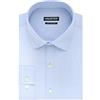 Kenneth Cole New York Kenneth Cole - Camicia da uomo, vestibilità aderente, a quadri e strisce (fantasia), Cielo blu, 18-18.5 Collo 36-37 Manica