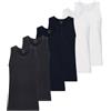 RAGNO 6 Pezzi 601412 Canottiera Spalla Larga Uomo 100% Cotone
