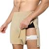 Landofgenie Short Unisex Post-Op Staccabile Fitness | Apertura Laterale Staccabile, Vita Elastica, 2 Tasche, Recupero Ginocchio/Anca, Fitness, Corsa