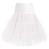 Odizli Sottogonna corta da donna Rockabilly anni '50, bianco, S
