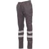 Payper WORKER WINTER REFLEX Pantalone unisex uomo donna 100% cotone bande reflex tasche laterali posteriori Grigio Smoke (5XL)