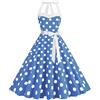 Generico Vestito Anni 50 Donna - Rockabilly Abito da Donna Vintage Anni '50 Senza Maniche a Pois Stile Coctail alla Elegante degli Anni '60 con Spalline Sottili Tunica per Feste Balli Carnevale