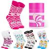 Disney Calzini Donna e Ragazza, EU 35-41, Pacco da 5 o 6 Calze Calde Morbido e Traspirante, Xmas Regali per Lei (Rosa Alice in Wonderlan, 5 Pcs)