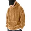 Duohropke Felpa con cappuccio da uomo, in pile, per attività all'aperto, casual, spessa, oversize, con tasche, invernale, streetwear
