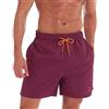 Tansozer Costume Uomo Mare Costumi da Bagno Uomo Pantaloncino Costume Surf Uomo Piscina Impermeabile Pantaloncini Asciugatura Rapida DE Rosso M