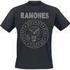 Ramones Hey Ho Let's Go - Vintage Uomo T-Shirt Nero 100% Cotone Regular