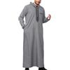 Generic Abiti musulmani da uomo Abbigliamento da preghiera per uomo Musulmano Caftano Strisce Arabic Effetto Lino Robes Pigiameria Abbigliamento Islamico Abaya Vestiti Vestiti Comode Camicia da #I228