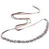 Generico Ceinture De MariéE Cintura da sposa con strass in oro rosa, cinture cristalli, accessori in raso