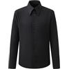 YFFUSHI Camicia Uomo Elegante a Maniche Lunghe Anti-Piega Slim Fit Colletto a Punta Comoda e Traspirante per Ufficio e Affari, Nero, L