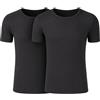 FIANA FASHIONS Maglia termica da uomo invernale a maniche corte, in cotone, ad asciugatura rapida, adatta per l'uso quotidiano, taglie S, M, L, XL, XXL, confezione da 2, Nero , L