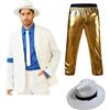 ZBH1985 White Smoothy Crimin Costume da criminale con fascia da braccio, giacca per bambini e adulti, per cosplay di Michael