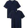 LAPASA Pacco da 2 T-Shirt Uomo Pacco da 2 Micromodal Maglietta Intima Collo a V Canottiera a Maniche Corte Regular Fit M08