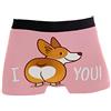 Lawenp Corgi Dog Boxer da Uomo Intimo Boxer Elasticizzati Traspiranti con Piccole Tasche Regali S-XXL