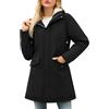 Yuson Girl Giubbotto Donna Invernale Foderato Giacca in Pile con Cappuccio Termici Ispessito Giubbotto Imbottito Autunno Invernali Classico Cappotto Outdoor Antivento Parka(Nero, L)