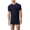 CAGI 3 Manica Corta Intimo Uomo T-Shirt Girocollo Cotone Pettinato 1306 5306 Blu TG. 4