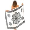 SHU-SHI, donne - Copricostume da spiaggia Coprispalle in sarong con fiori e clip in cocco