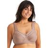 MISS MARY OF SWEDEN Reggiseno Senza Ferretto in Cotone - Coppa Piena, Alto Sostegno, Spalline Imbottite Regolabili, Comfort Quotidiano Donna 4b Marrone