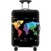 Pinsheng Custodia elastica da viaggio, lavabile, 18-32 pollici, custodia protettiva per bagagli, custodia da viaggio, con nastro per valigia, Nero , XL29-32Inch）