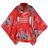 Generic Kimono corto sexy da donna, per adulti, con stampa di Yukata giapponese, abito con cintura