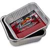 PROF 40807057 - Vaschette per barbecue in alluminio, confezione da 5 pezzi per raccogliere grassi, conservate al caldo, lechefrite riutilizzabile, cottura alla griglia, carni, verdure, adatte per