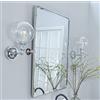 TEHOME Specchio da bagno rettangolare con perno cromato, 50,8 x 76,2 cm, con cornice in metallo, inclinabile, smussato