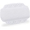 Relaxdays Cuscino Poggiatesta da Vasca, Cuscinetto Antiscivolo con Ventose, Benessere, Supporto Testa & Collo, bianco