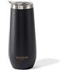 VAHDAM, Bicchiere da caffè in acciaio inox (270 ml, nero), isolamento sottovuoto, a doppia parete, a prova di sudore, con coperchio, per bevande calde e fredde