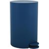 MSV - Pattumiera Cosmetica Modello Osaki - 3 Litri, Coperchio, Pattumiera a Pedale per Bagno, Compatta, Spazi Ridotti, con Contenitore Interno Rimovibile, Blu