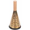 Villa d'Este Home Tivoli 1996 Grattugia multifunzione in acciaio inox e legno, 3 tipi di lame, oro, Wood
