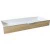 Composad | Cassettone per Letto della Linea MACCHIATO TEEN, Cassetto Contenitore Letto LTB405, (LxAxP): 136,8x18,7x59,9 cm, Colore Rovere chiaro, Made In Italy