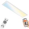 Briloner - Lampada da soffitto Smart LED, lampada da soffitto Wifi Ultra Flat, CCT, dimmerabile, controllo vocale, bianco, 1000x250x66 mm