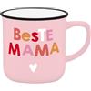 GRUSS & CO Tazza da caffè con motivo Mama | Mini tazza in porcellana, 10 cl, con nastro regalo | regalo amici, compleanno | 74739