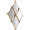 Alexandra House Living Specchio da parete in metallo dorato 5 x 67 x 44 cm