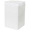 Compactor Tex Cesto Portabiancheria Quadrato Con Coperchio, Bianco, Tessuto Con Struttura In Metallo, Fodera In Lino Rimovibile, 30 x 30 x 50 cm, RAN6889