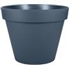 EDA - Vaso di fiori rotondo Toscana Ø 25 cm - Volume 6 L - Ø 25 x H.21 cm - Blu Jean
