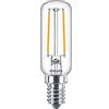 Philips Lampadina LED Tubolare Filamento, Equivalente a 25W, Attacco E14, Luce Bianca Calda, 2700K, non Dimmerabile