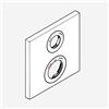 hansgrohe Ecostat Square copertura per termostatico da incasso, 93241670, Ecostat Square nero opaco [Rubinetteria Bagno > Ricambi Rubinetteria Bagno]
