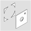 hansgrohe copertura per miscelatore monocomando, 1 uscita, 94921670, DuoTurn E; LivaFine nero opaco [Rubinetteria Bagno > Ricambi Rubinetteria Bagno]