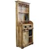 milani home - credenza legno di mango di design moderno industrial cm 90x40x190 h