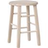 okAffareFatto di Zimbardi Costanza OKAFFAREFATTO MADDALONI Sgabello bar legno con seduta rotonda h 47 cm grezzo da verniciare gamba dritti