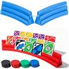 Yolistar Supporto Carte da Gioco 4 Pezzi con Magneti + 40 Gettoni Colorati, Portacarte a 3 Livelli per UNO, Poker, Bridge e Canasta, Supporto Mani Libere per Adulti e Anziani