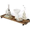 YheenLf Mensola da Muro, Scaffali a Muro Multiuso con Staffe in Metallo, Stile retrò, Mensola da Parete in Legno per Cucina, Bagno, Salotto, Ufficio, 70×19×1.5 cm